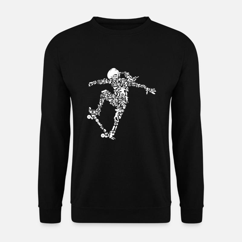 Skater Girl Skateboard Stunt Geschenk Mädchen - Unisex Pullover - Schwarz