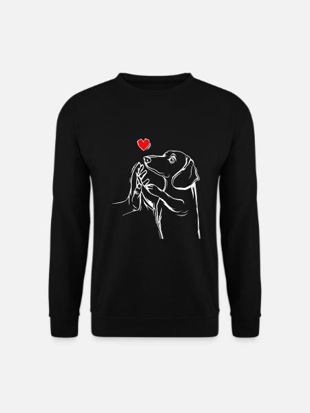 Dackel Liebe Hundehalter Geschenkidee - Unisex Pullover - Schwarz