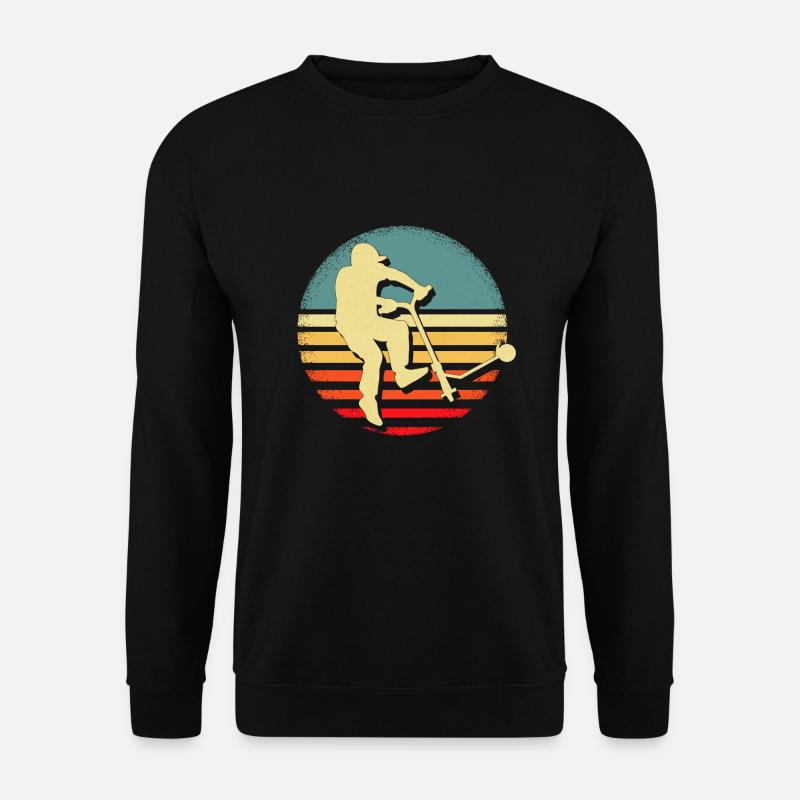 Scooter Stunt Tretroller Geschenkidee - Unisex Pullover - Schwarz