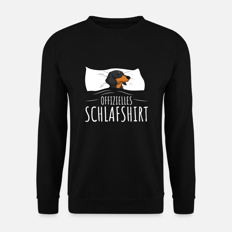 Offizielles Schlafshirt Schlafanzug Dackel Hund - Unisex Pullover - Schwarz