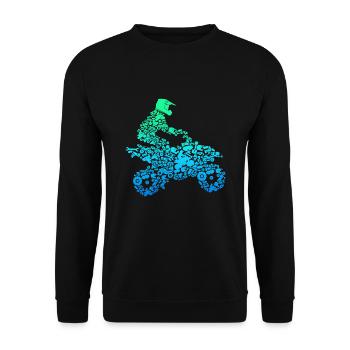 Quad Fahrer Offroad ATV Quad Biker - Unisex Pullover - Schwarz - Vorne - Alina (178cm) & Michal (187cm)
