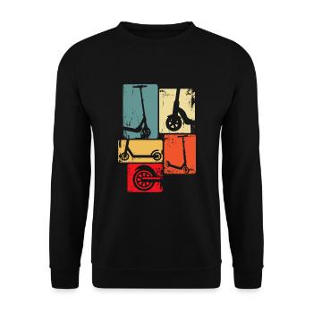 Scooter Roller Stunt Trottinette cadeau - Sweat-shirt Unisexe - noir - Devant - Alina (178cm) & Michal (187cm)