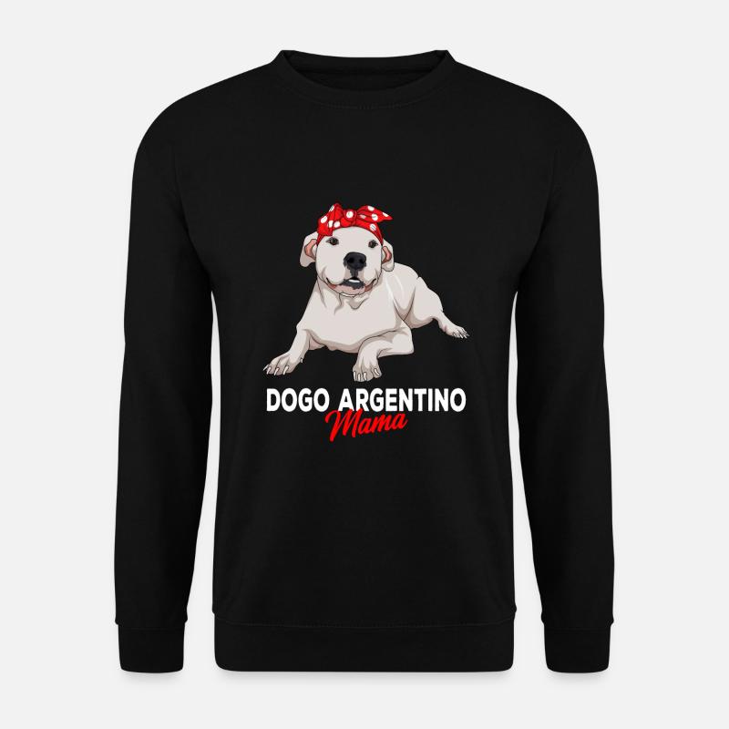 Dogo Argentino Hunde Mama Frauchen - Unisex Pullover - Schwarz