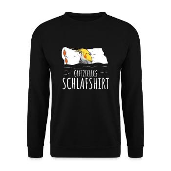 Offizielles Schlafshirt Nymphensittich - Unisex Pullover - Schwarz - Vorne - Alina (178cm) & Michal (187cm)