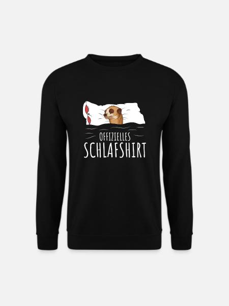 Offizielles Schlafshirt Erdmännchen Schlafen - Unisex Pullover - Schwarz