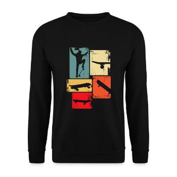 Skater Skateboard Stunt Skater Boys - Unisex Sweatshirt - black - Front - Alina (178cm) & Michal (187cm)
