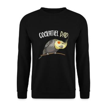 Nymph Parakeet Dad Bird Lover - Unisex Sweatshirt - black - Front - Alina (178cm) & Michal (187cm)