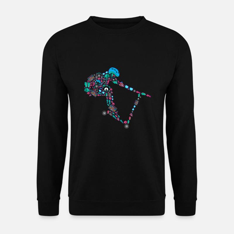 Scooter Stunt Roller E-Roller Jungen - Unisex Pullover - Schwarz