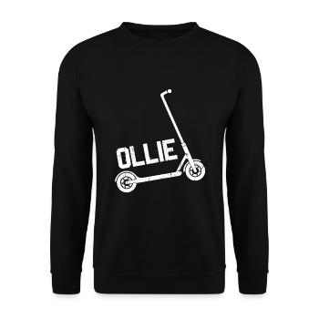 Scooter Stunt Ollie Tretroller Jungen - Unisex Pullover - Schwarz - Vorne - Alina (178cm) & Michal (187cm)