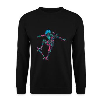 Skater Girl Skateboard Stunt Mädchen - Unisex Sweatshirt - black - Front - Alina (178cm) & Michal (187cm)