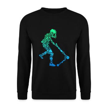 Stunt Scooter Scooter Pedal Scooter Kids Boys - Unisex Sweatshirt - black - Front - Alina (178cm) & Michal (187cm)
