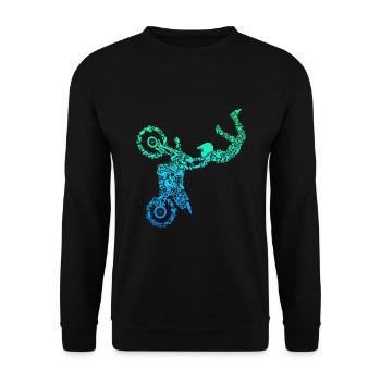 Motocross Enduro Supermoto Bike Dirt Biker - Sweat-shirt Unisexe - noir - Devant - Alina (178cm) & Michal (187cm)