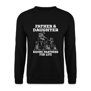 Quad père et fille cadeau - Sweat-shirt Unisexe - noir - Devant - Alina (178cm) & Michal (187cm)