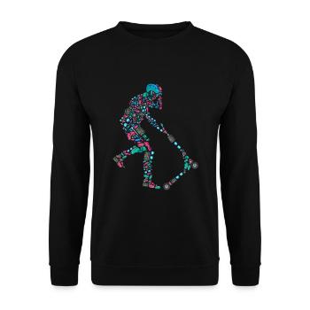 Stunt Scooter Roller Tretroller Jungen Kinder - Unisex Pullover - Schwarz - Vorne - Alina (178cm) & Michal (187cm)
