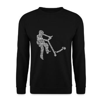 Cascade scooter Scooter Scooter Jeune Enfants - Sweat-shirt Unisexe - noir - Devant - Alina (178cm) & Michal (187cm)