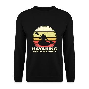 Kayaking Extreme Sports White Water - Unisex Sweatshirt - black - Front - Alina (178cm) & Michal (187cm)