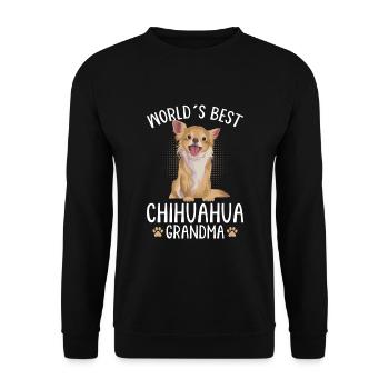 Chihuahua Granny Dog Owner Gift - Unisex Sweatshirt - black - Front - Alina (178cm) & Michal (187cm)