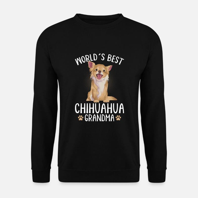Chihuahua Oma Hundehalterin Geschenk - Unisex Pullover - Schwarz