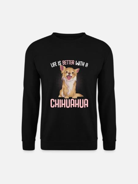 Chihuahua Spruch Hundehalter Geschenk - Unisex Pullover - Schwarz