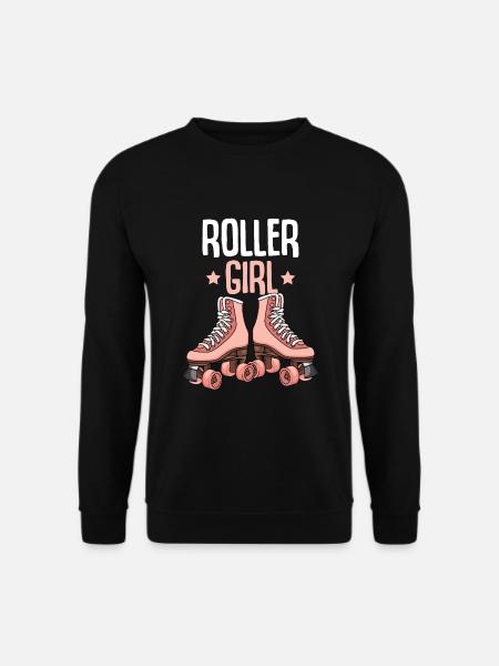 Rollschuhe Roller Girl Roller Skates Rollschuh - Unisex Pullover - Schwarz