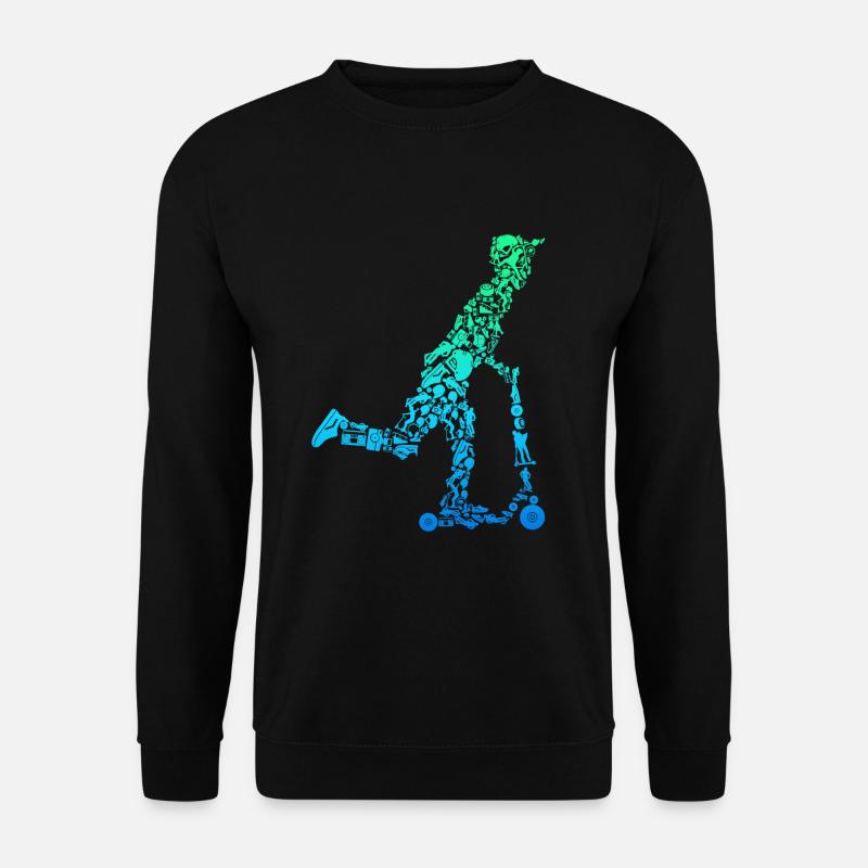 Scooter Roller Stunt für Kinder - Unisex Pullover - Schwarz