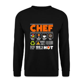 Cuisine cuisine cuisine cuillère cuisinier cuisinier cadeau - Sweat-shirt Unisexe - noir - Devant - Alina (178cm) & Michal (187cm)