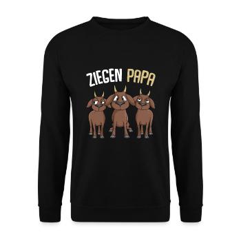 Ziegen Papa Bauernhof Landwirt Ziege - Unisex Pullover - Schwarz - Vorne - Alina (178cm) & Michal (187cm)