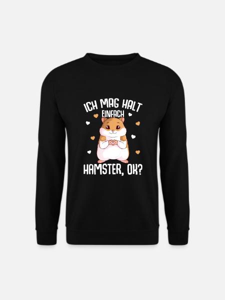Hamster Ich mag halt Hamster Mädchen - Unisex Pullover - Schwarz