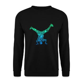 Breakdance Breakdancer Breakdancing - Unisex Sweatshirt - black - Front - Alina (178cm) & Michal (187cm)
