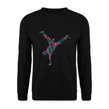 Breakdance Breakdancer Breakdancing - Unisex Sweatshirt - black - Front - Alina (178cm) & Michal (187cm)