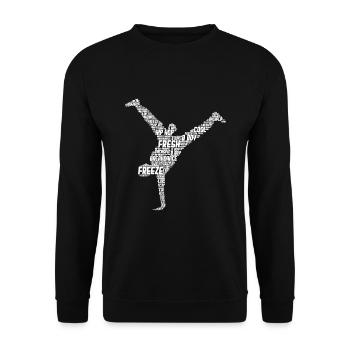 Breakdance Breakdancer Breakdancing - Unisex Sweatshirt - black - Front - Alina (178cm) & Michal (187cm)
