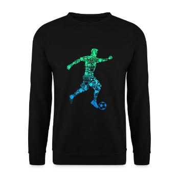 Fußball Fußballer Jungen Kinder - Unisex Pullover - Schwarz - Vorne - Alina (178cm) & Michal (187cm)