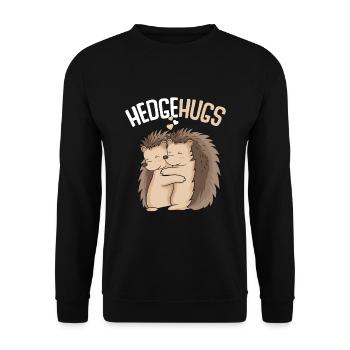 Hedgehugs Hérisson Enfants Femmes Enfants - Sweat-shirt Unisexe - noir - Devant - Alina (178cm) & Michal (187cm)