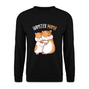Hamster maman fille dames - Sweat-shirt Unisexe - noir - Devant - Alina (178cm) & Michal (187cm)