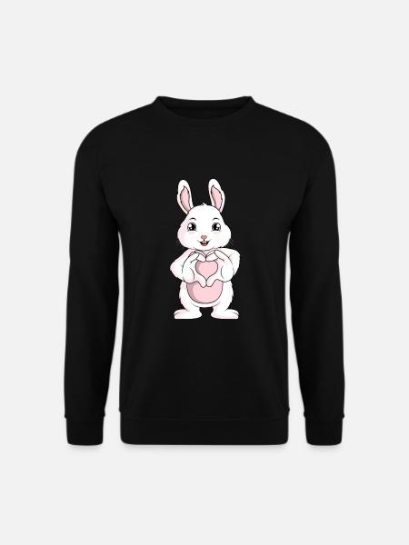 Lapins Amour lapin lapin fille - Sweat-shirt Unisexe - noir