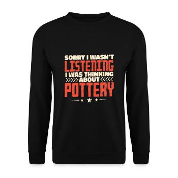 Poterie poterie potiers bricoleurs cadeau - Sweat-shirt Unisexe - noir - Devant - Alina (178cm) & Michal (187cm)