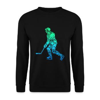 Eishockey Eishockeyspieler Kinder Jungen - Unisex Pullover - Schwarz - Vorne - Alina (178cm) & Michal (187cm)