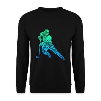 Eishockey Eishockeyspieler Jungen Kinder - Unisex Pullover - Schwarz - Vorne - Alina (178cm) & Michal (187cm)