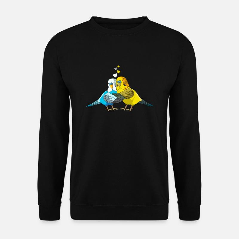 Budgerigar lovers Parakeet Welli - Unisex Sweatshirt - black