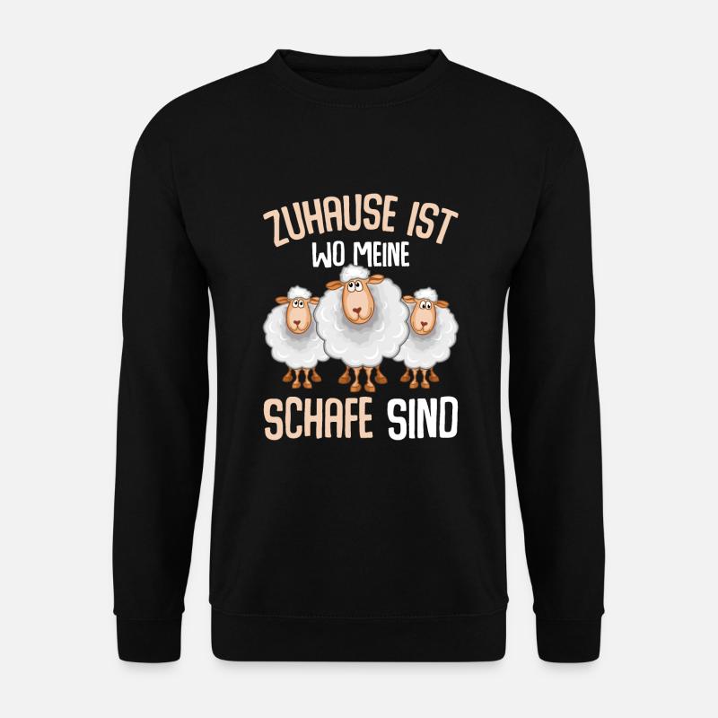Zuhause ist wo meine Schafe sind - Unisex Pullover - Schwarz