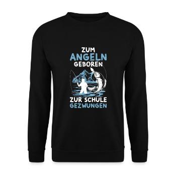 Pêcheur Né Pêcheur Fischer Enfants - Sweat-shirt Unisexe - noir - Devant - Alina (178cm) & Michal (187cm)