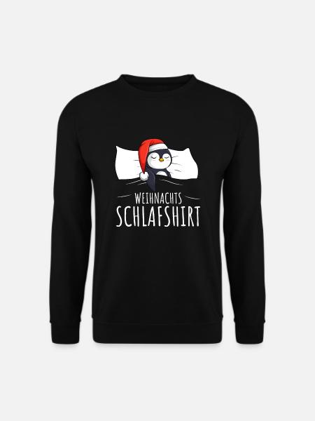 Pinguin Offizielles Schlafshirt Weihnachten - Unisex Pullover - Schwarz