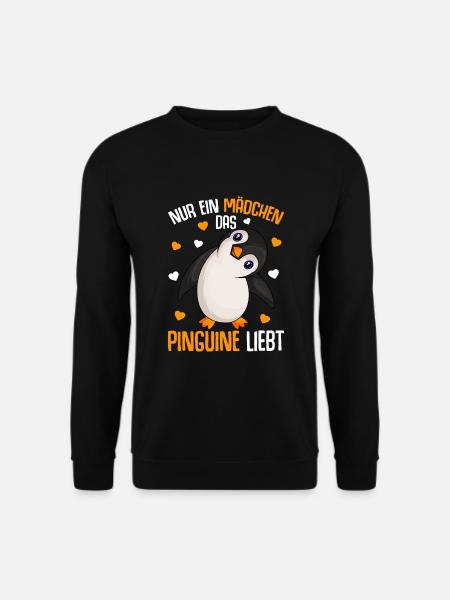 Pinguin Nur ein Mädchen das Pinguine liebt - Unisex Pullover - Schwarz