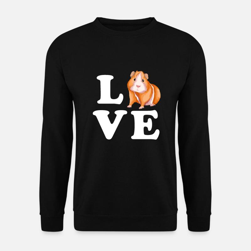 Cochon d’Inde Amour Amour Cochon d’Inde - Sweat-shirt Unisexe - noir