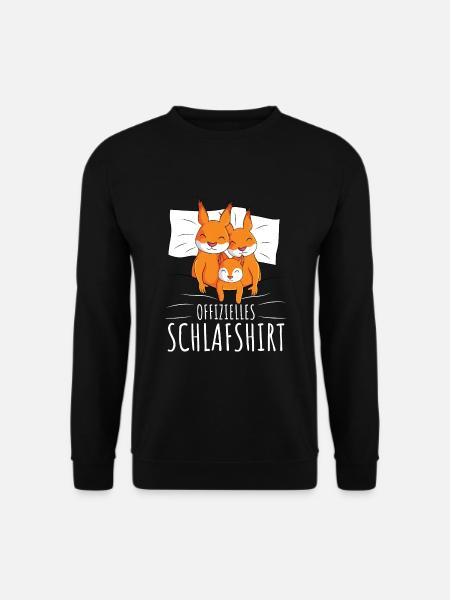 Offizielles Schlafshirt Eichhörnchen Familie - Unisex Pullover - Schwarz