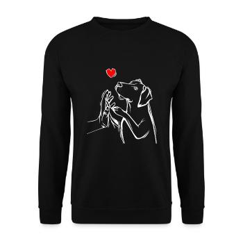 Magyar Vizsla Chers Chiens Maman Maîtresse - Sweat-shirt Unisexe - noir - Devant - Alina (178cm) & Michal (187cm)