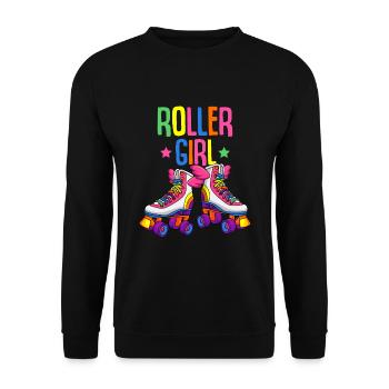Roller Girl Roller Skates Roller Skates Roller Skate - Unisex Sweatshirt - black - Front - Alina (178cm) & Michal (187cm)