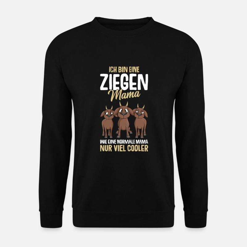 Ziegen Mama Landwirtin Ziege - Unisex Pullover - Schwarz