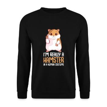 Hamster Pet Girls Enfants - Sweat-shirt Unisexe - noir - Devant - Alina (178cm) & Michal (187cm)