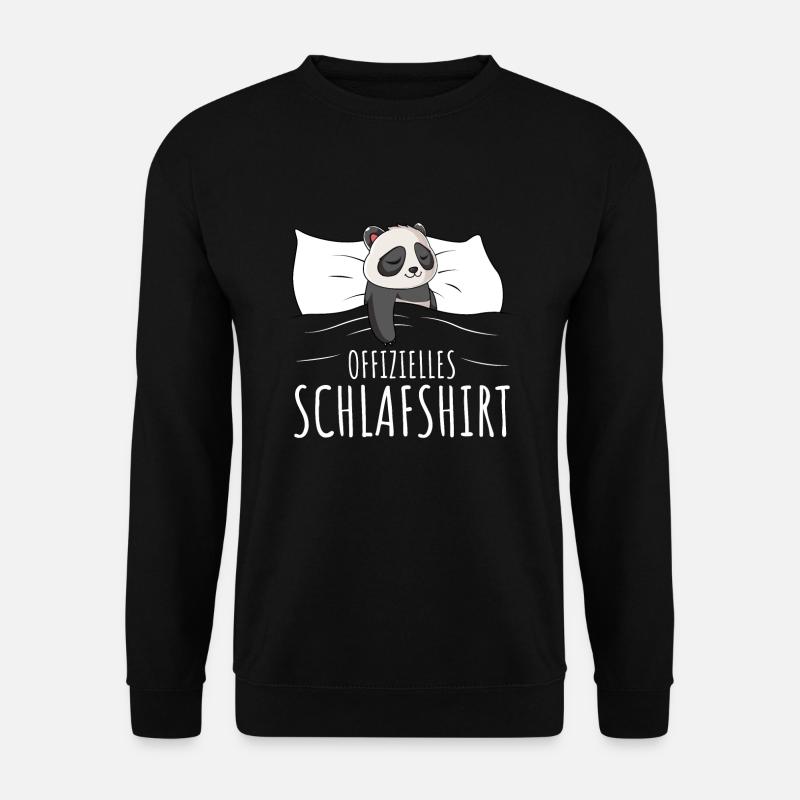 Offizielles Schlafshirt Panda - Unisex Pullover - Schwarz